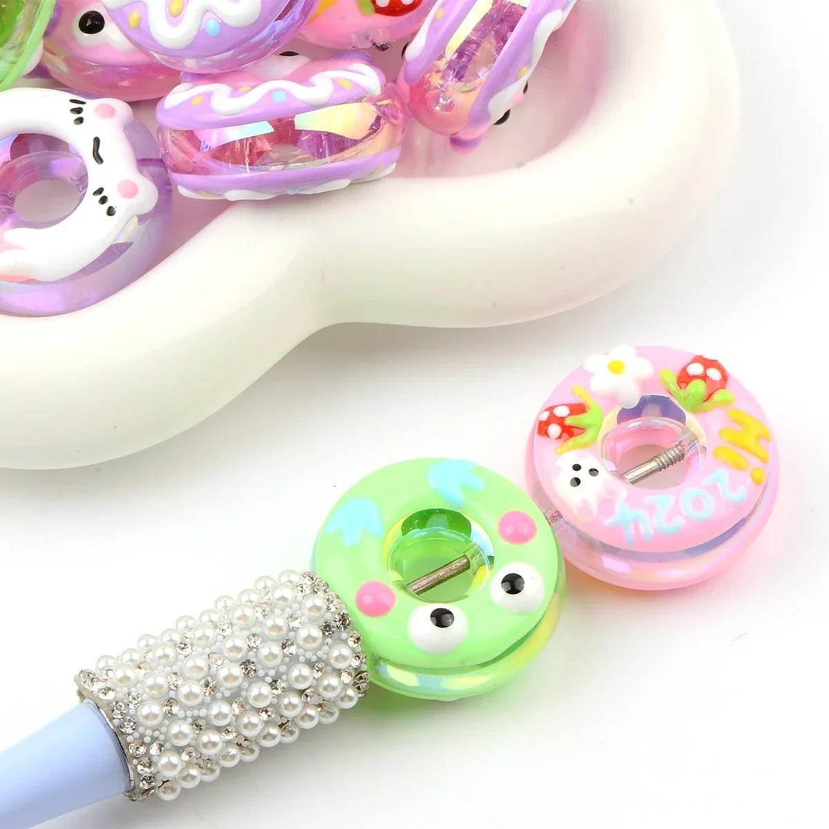 5 шт. бусины-пончики для бижутерии