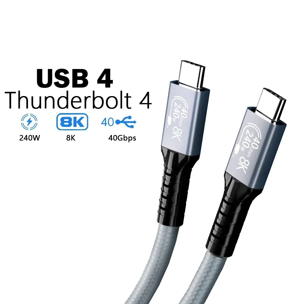 Кабель USB 240 40 Гбит/с интерфейс Thunderbolt 4 Type-C 2024 Вт