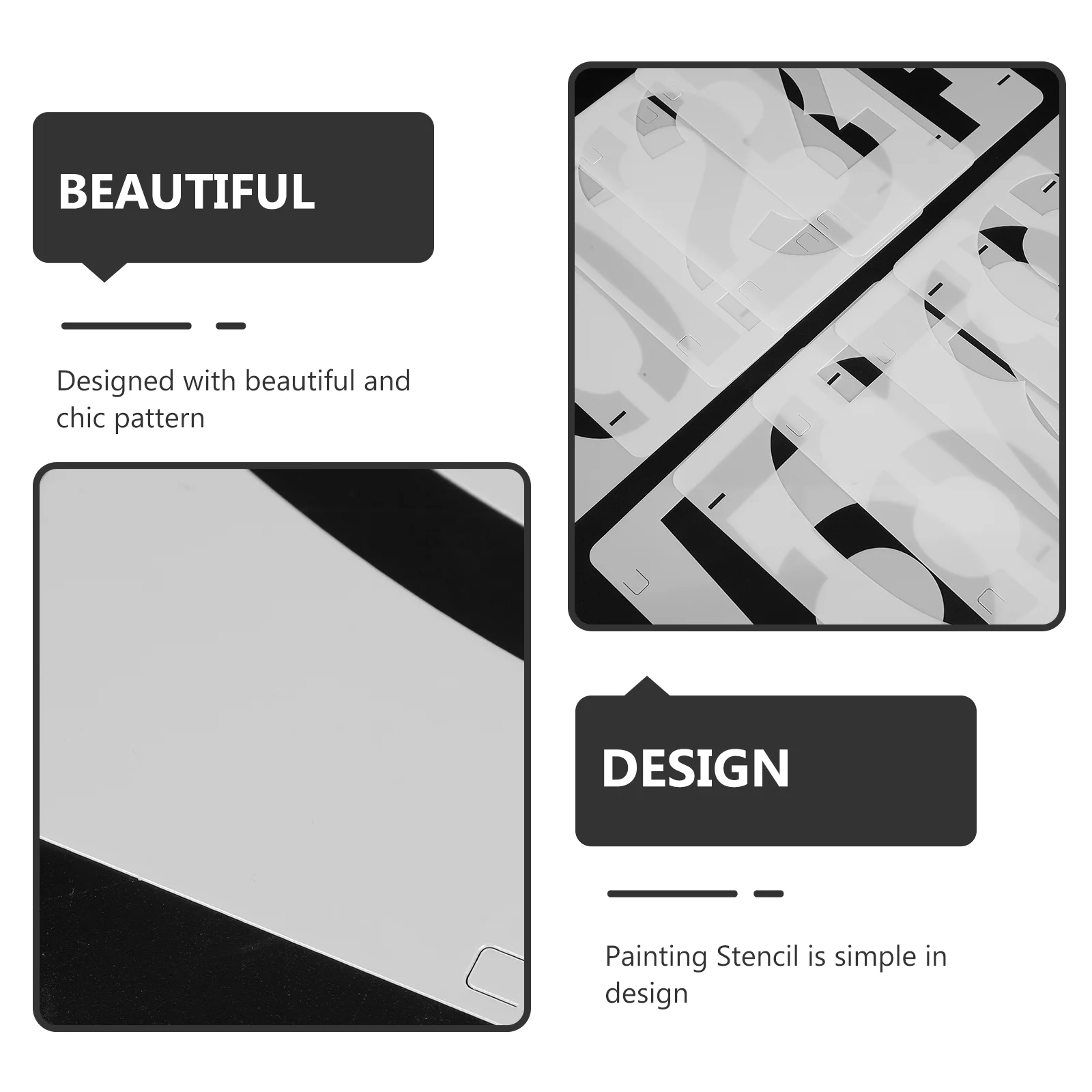 10-листые цифровые шаблоны трафареты многоразовые для рисования пластиковые