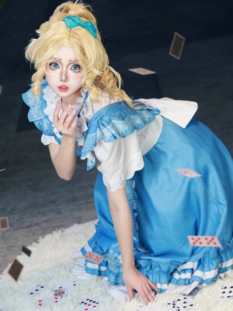 Репортер Косплей Identity V Алиса Женское Милое Платье Интерпретация Звездный Костюм