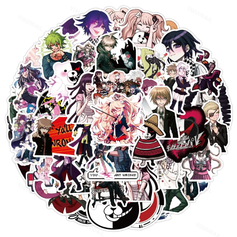 

200pcs Cartoon Danganronpa: Trigger Happy Havoc Stickers For Car Laptop Phone Fridge Scrapbook Decal Graffiti Sticker Toys Gifts