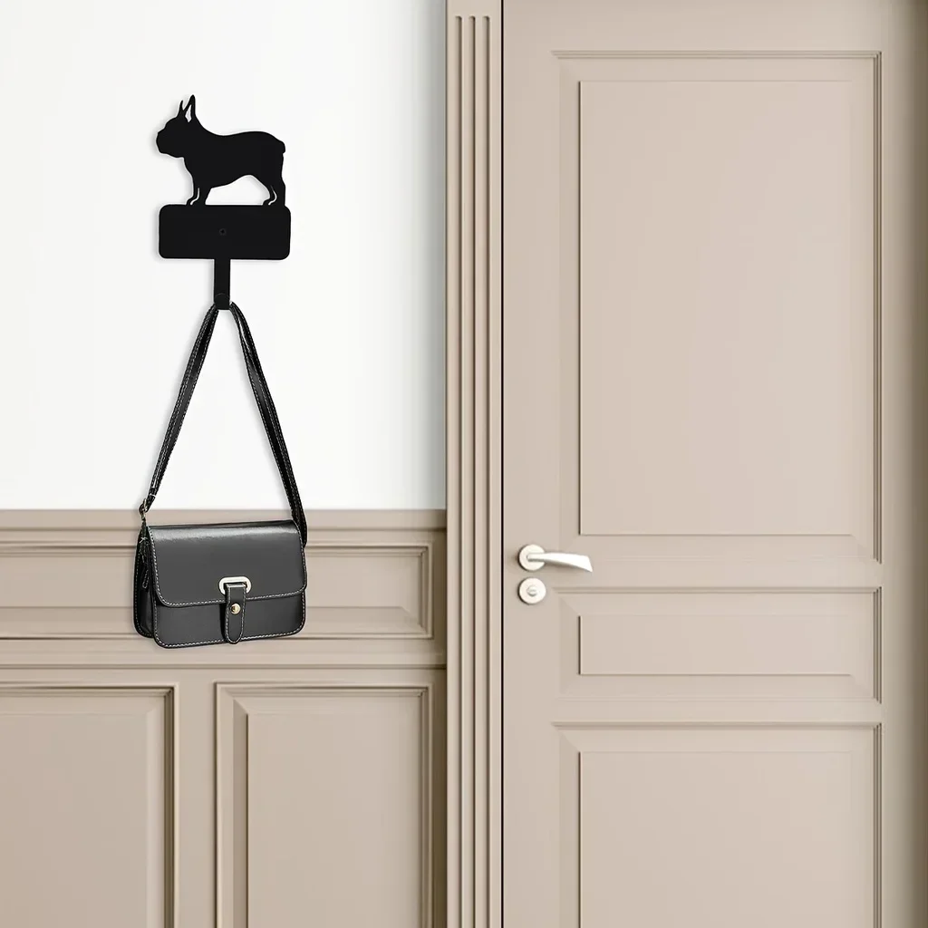 Креативный металлический крючок для собачьей бирки пальто и бульдога унисекс