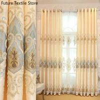 french european style american embroidered blackout curtain fabric bedroom living room european style curtains and screens