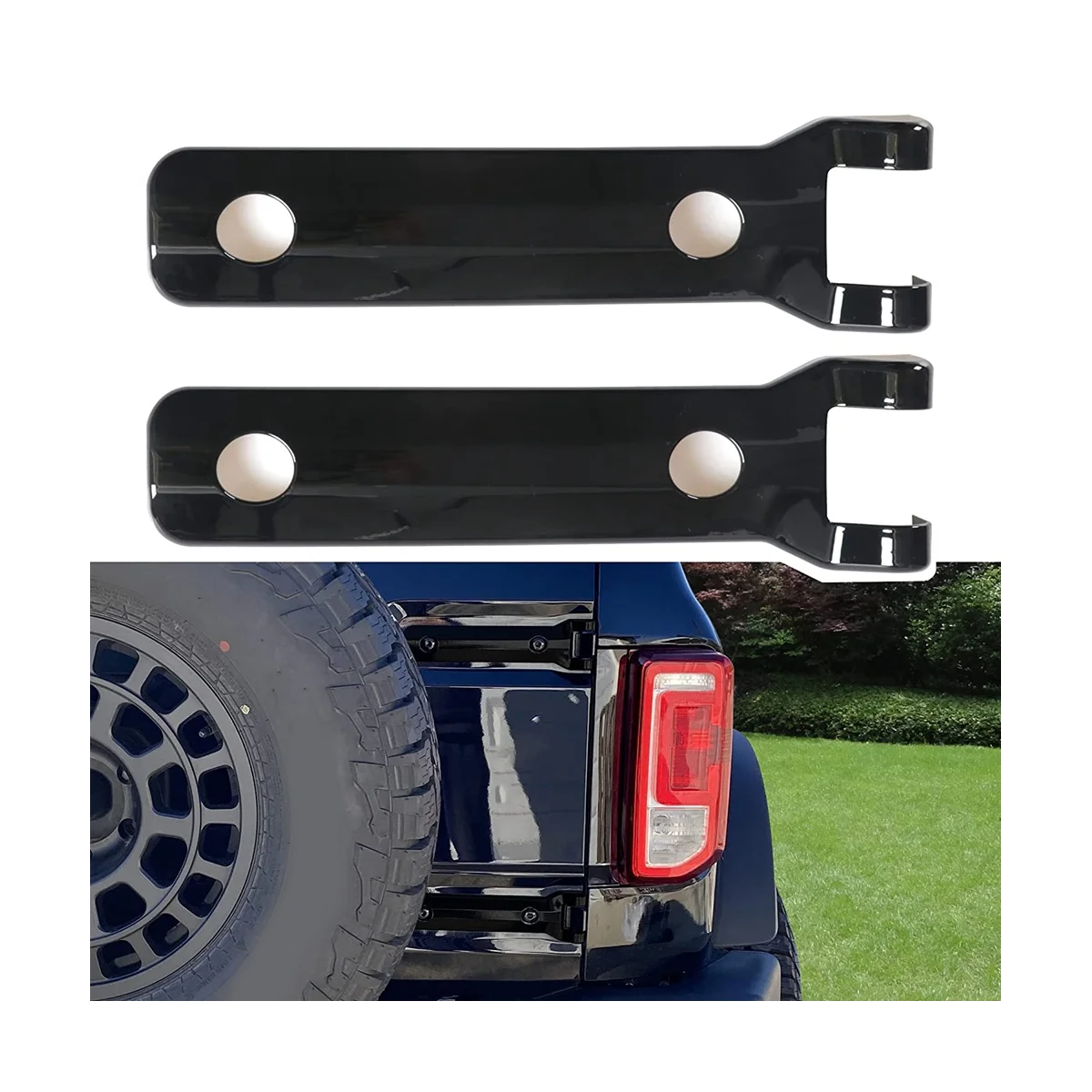 Крышка петли задней двери для Ford Bronco 2021 2022 2023 аксессуары (черный)
