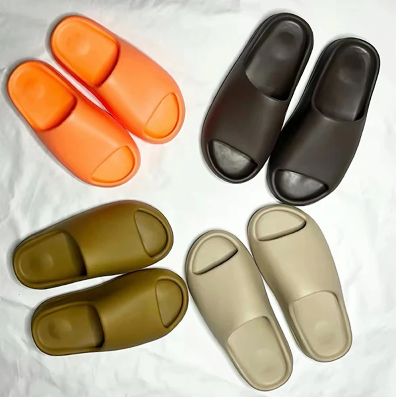 

2022 New Unisex Summer Fashion Solid Color Leisure Home Slip Breathable Beach Slippers High-top Soft-soled Sandals 35-48 Yards