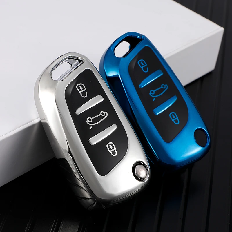 

Мягкий ТПУ Автомобильный складной чехол для ключей чехол для Peugeot Citroen C2 C4 C5 DS3 DS4 DS5 DS6 защитные аксессуары
