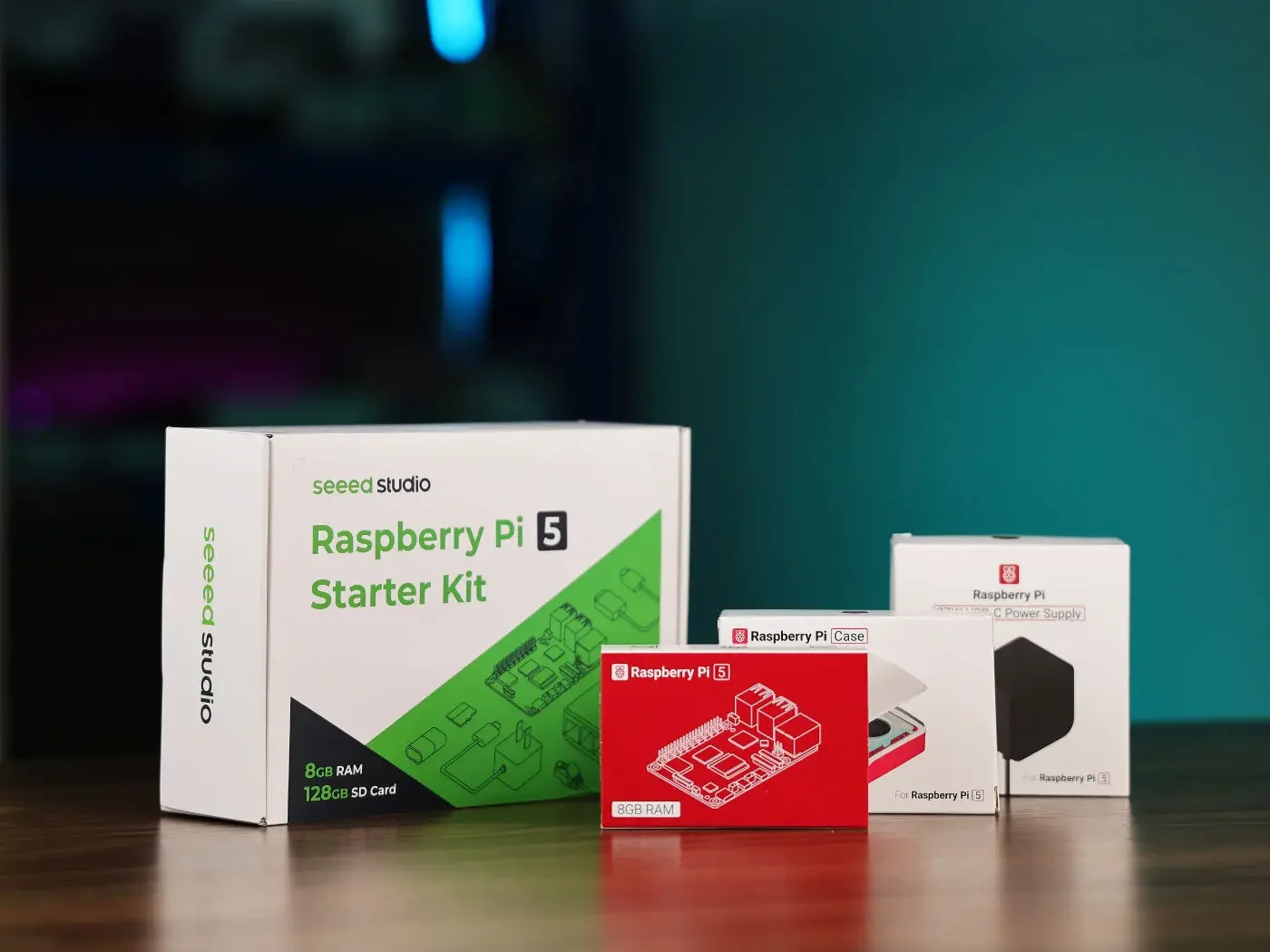 Фото Стартовый комплект SmCpRaspberry Pi 5 4GB 8GB 16GB с корпусом, вентилятором, SD-картой 128 ГБ, блоком питания, Micro HDMI и LAN-кабелем №4