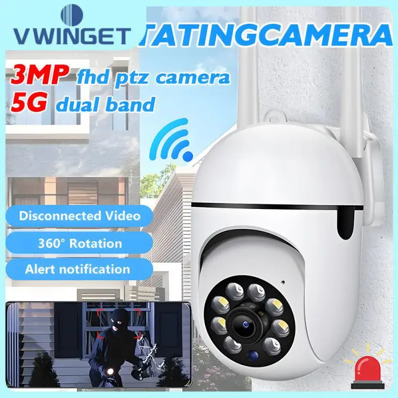 

Беспроводная Ночная камера с датчиком движения, Двухчастотная Ip-камера с Wi-Fi для систем видеонаблюдения, 3 Мп, инфракрасная