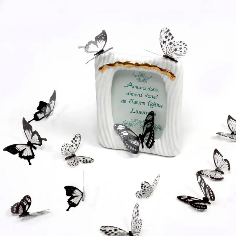 

18pcs/set Pvc Wall Stickers Micro Landscape Decoration Wedding Decoration Durable Bright Flash Butterfly Wall Stickers Dustproof