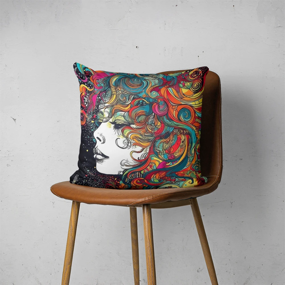 

PSYCHEDELIC PILLOW 113 Customizable Bedroom Bed Sofa Hotel Car Lumbar Pillow Fashion Decorative Cover