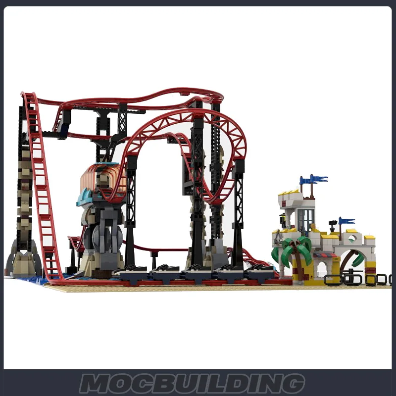 GBC Спорт большой пляж MOC американские горки DIY Сборка строительные блоки кирпичи