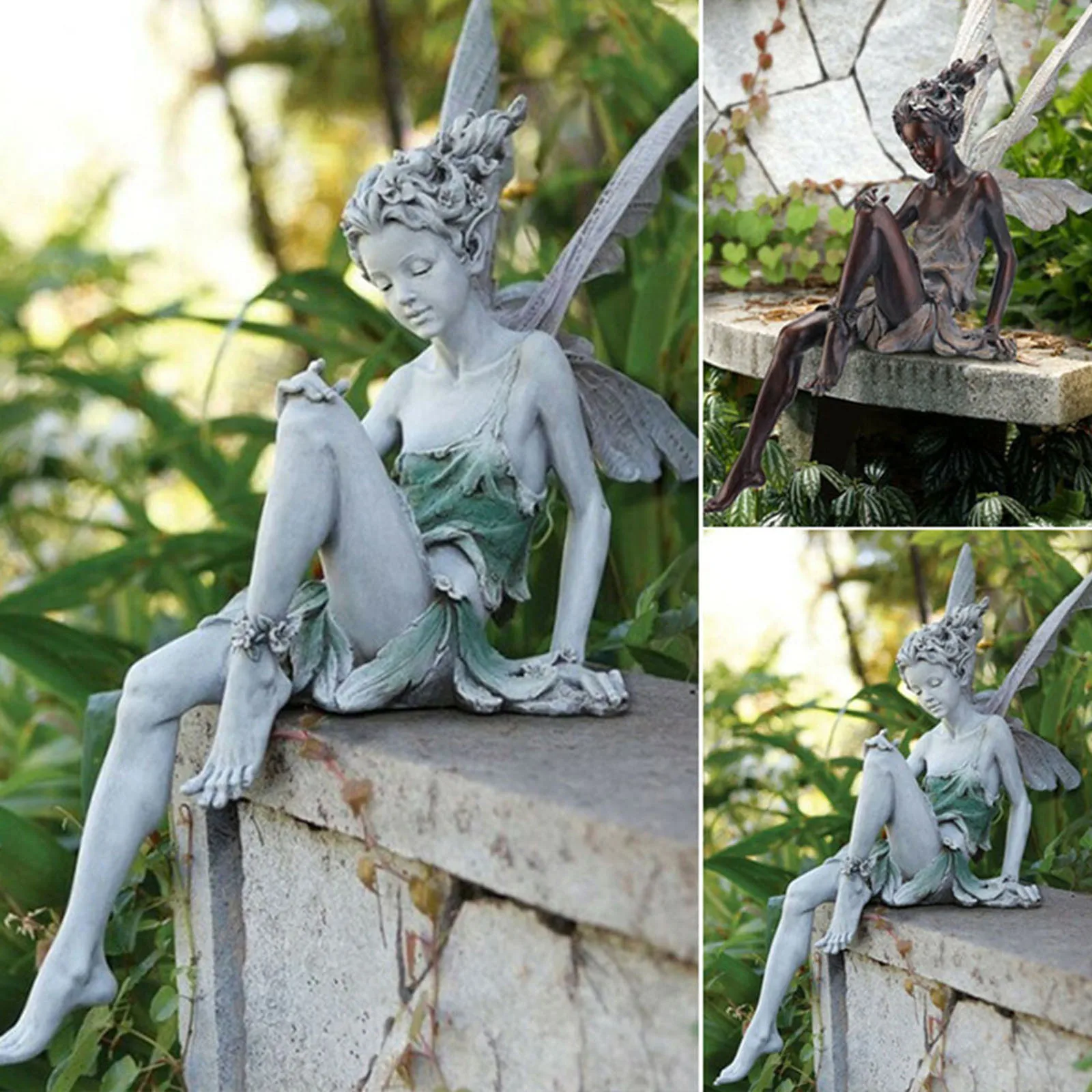 

1pc Fairy Statue Garden Ornament Vintage Resin Craft Landscaping Yard Decoration Home Garden Decoration Outdoor Decorations