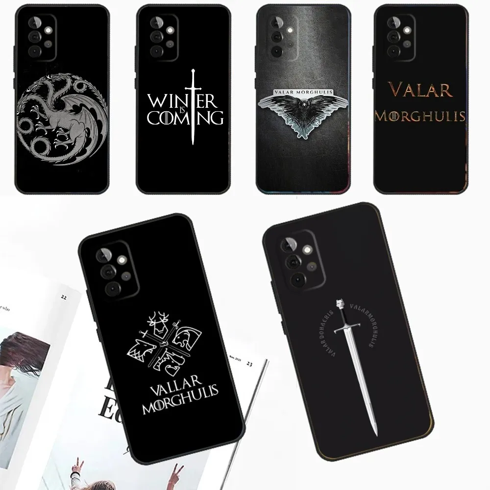 Чехол для телефона V-Valar Morghulis Samsung Galaxy A13 A21s A22 A31 A32 A52 A53 A71 A80 A91 Мягкий черный чехол