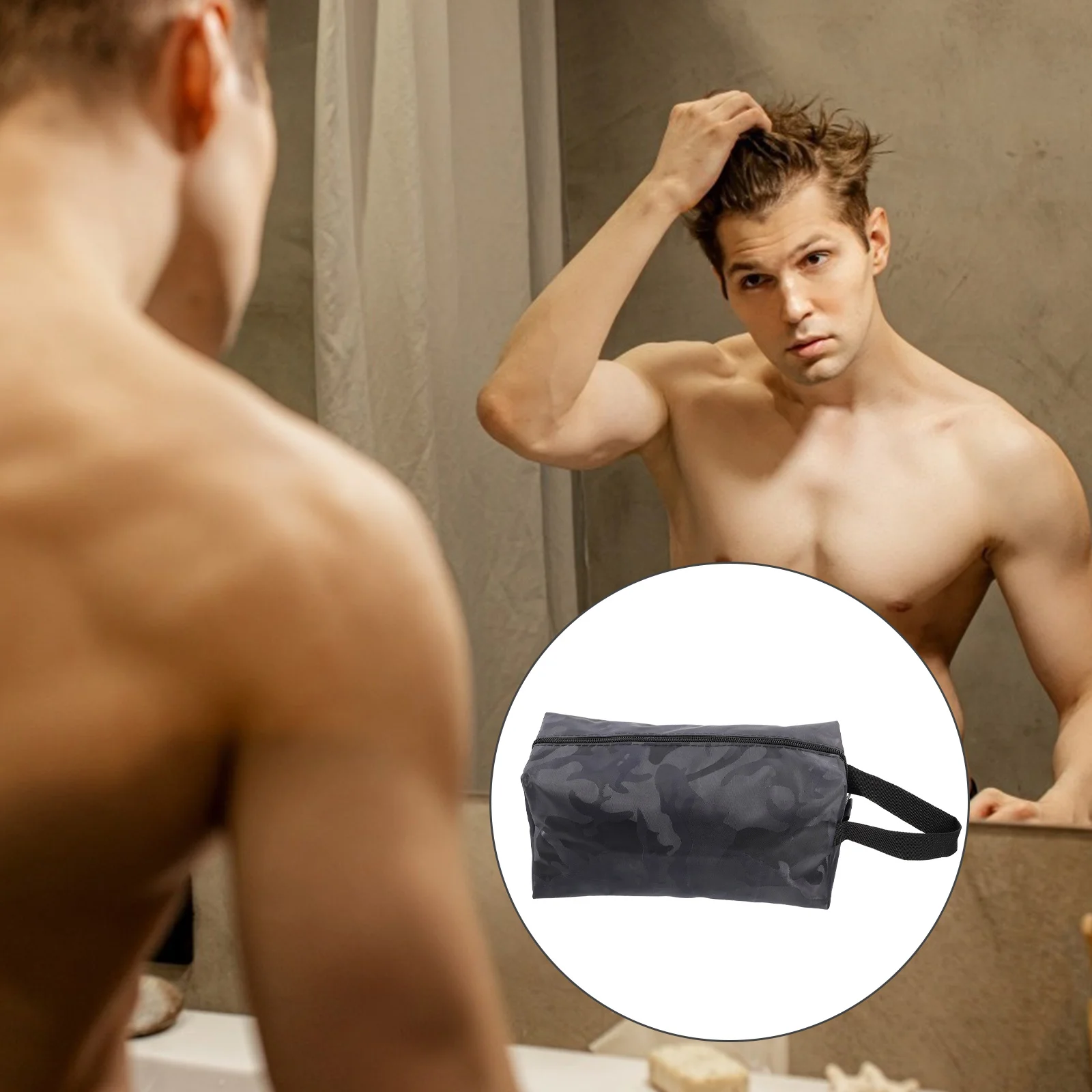 

1 Pc Household Storage Pouch Oxford Cloth Toiletry Bag Multipurpose Travel Bag