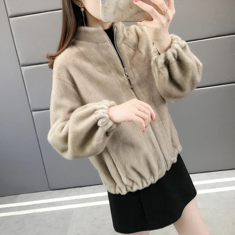 

Discount Fur Coat Woman Fur Mink Fur Thick Winter High Street Other Slim Real Fur Woman Coat