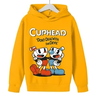 2022 kids game cuphead hoodie boys girls fashion sweatshirt spring and autumn model clothes long sleeve sweatshirt 4 14yrs