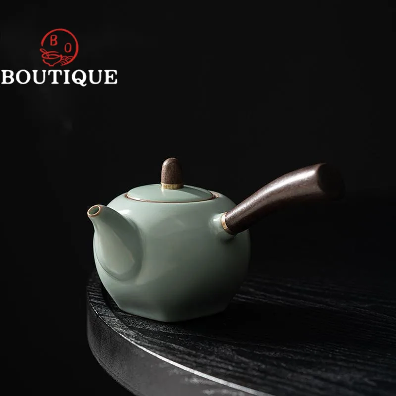 Керамический чайник ручной работы в стиле ретро 250 мл