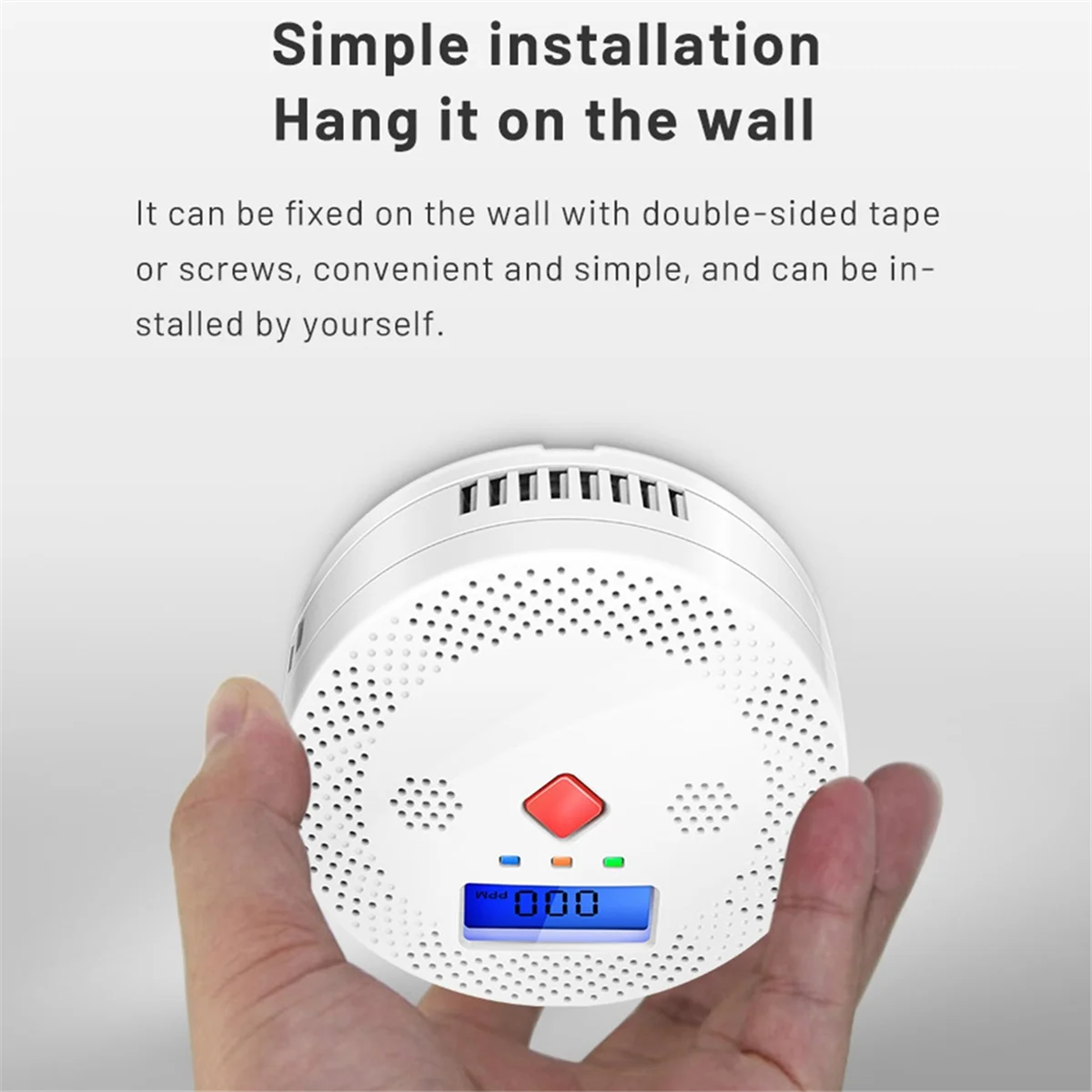 Детектор угарного газа Tuya Wi-Fi с ЖК-дисплеем звуковой сигнализатор скорости 70 дБ