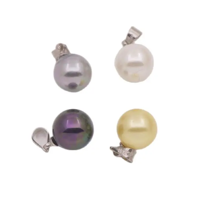 

10mm Round Shell Pendant White Golden Black Gray Jewelry Choose color