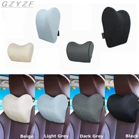 car headrest car neck pillow for seat chair in auto memory foam cotton cushion fabric cover soft head rest travel support
