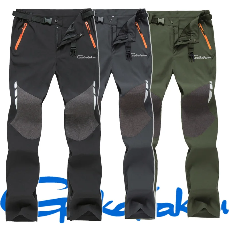 

Custom Logo Men's Outdoor Camping Pants Quick Dry Hiking Pants Sports Fishing Pants Breathable Anti-mosquito Fishing Trousers