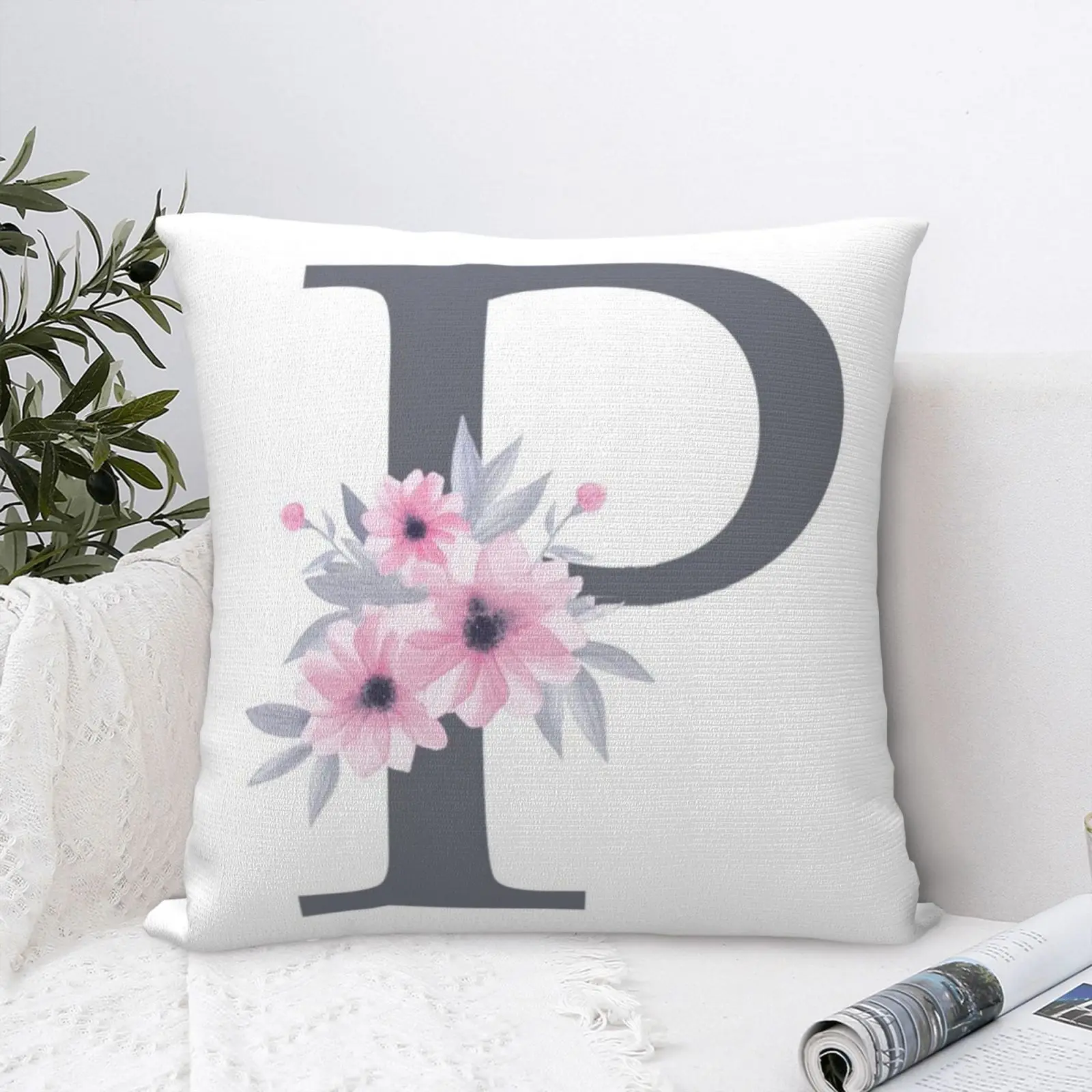 

English Alphabet 7 Pillow Case Soft Pillow Case White Cushion Cushions Decorative Pillow Decorative Pillows For Bed Pillowcase