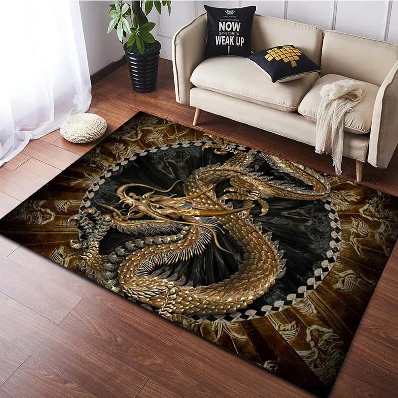 

Dragon Carpet Living Room Home Decor Sofa Table Rug Anti Slip Chair Cushion Lounge Mat christmas rug