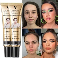 1pc waterproof face liquid foundation natural base cream concealer long lasting concealer oil control bb cream facial makeup 30g