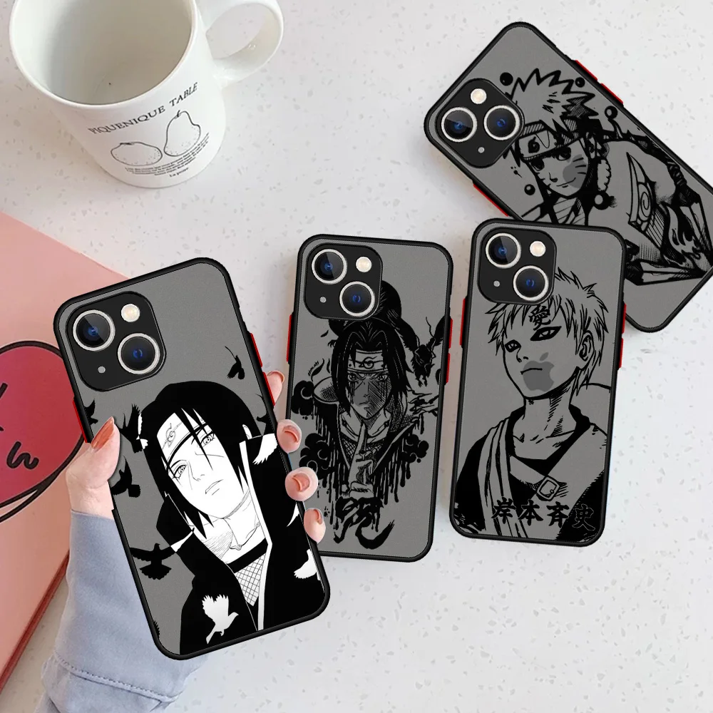 

Naruto Anime Kakashi Matte Case For Apple iPhone 13 Pro 11 12 7 XR X XS Max 8 6 6s Plus SE 2022 Soft Phone Cover
