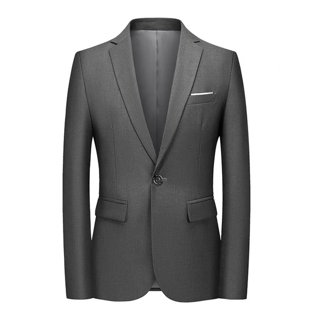 

Men Coat Stylish Business Suit Jackets for Men Single Button Notch Collar Anti-wrinkle Design for Spring Fall Seasons Formal