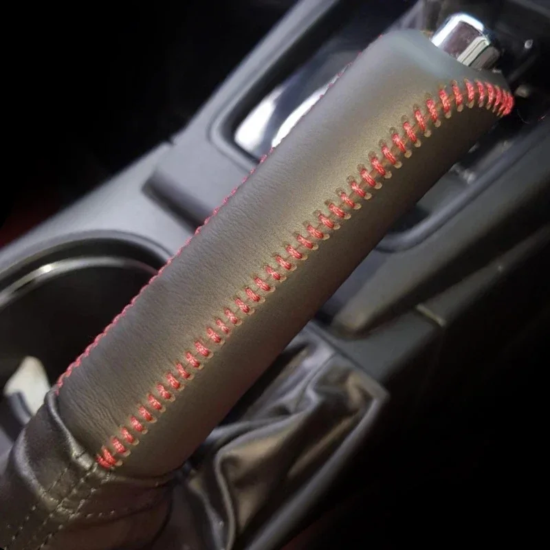 Верхний слой кожаный чехол для ручного тормоза крышка Subaru Legacy Outback XV Crosstrek Forester