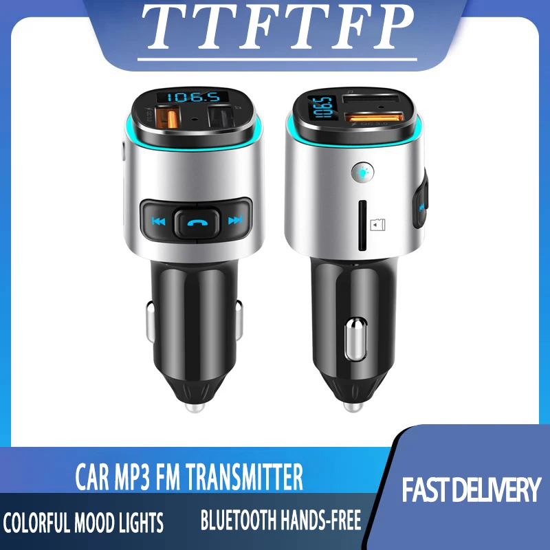 

FM-трансмиттер TTFTFP с функцией быстрой зарядки, 2 USB-порта