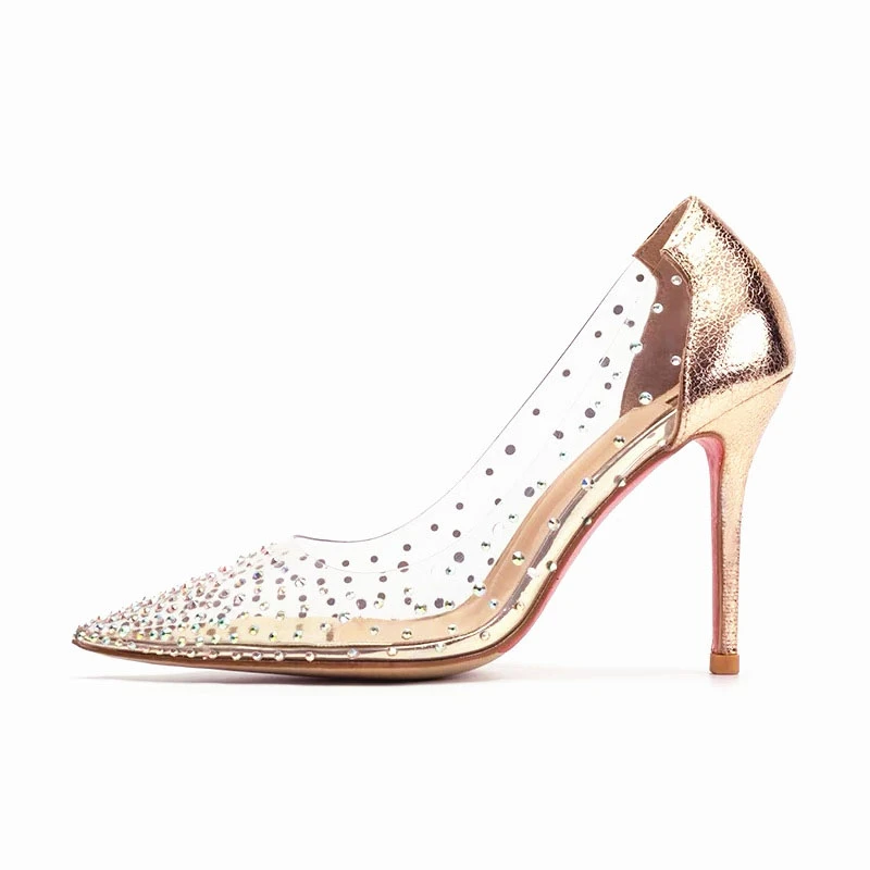 

Rhinestone Pumps Shoes For Women Elegant Zapatos Mujer Tendencia Primavera Veran Escarpins Heel Chaussure Femme Zapato De Tacón