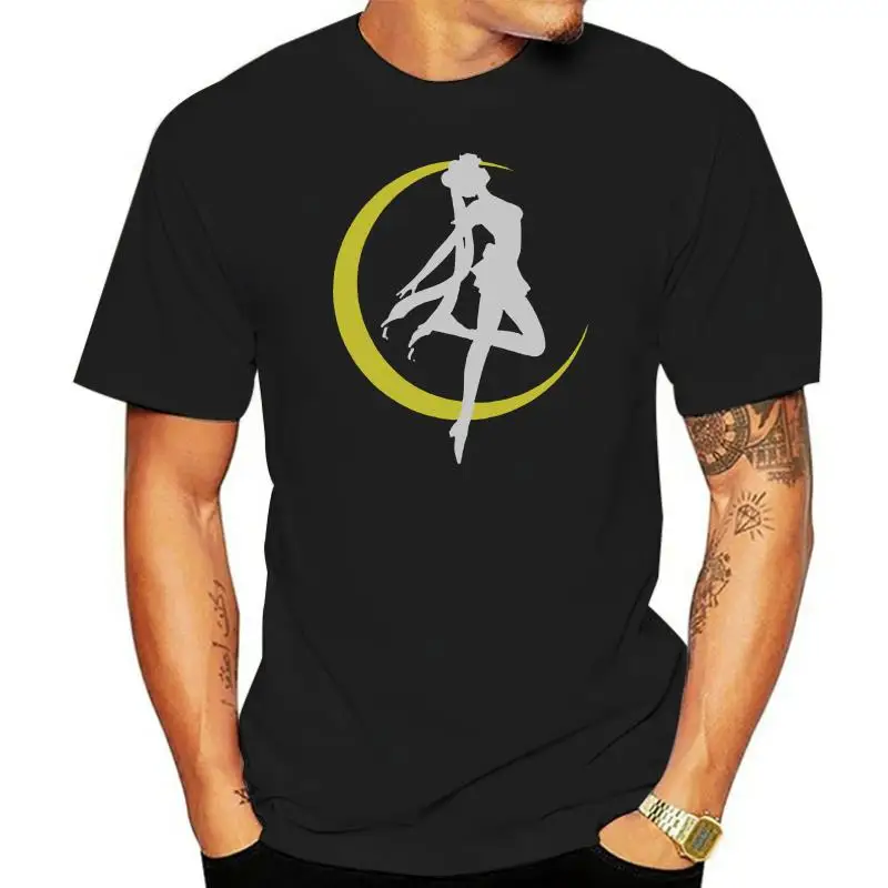 

Sailor Moon Symbol Size S to XXXL Black Tee Men's T-shirt Sleeve T Shirt Summer Men Tee Tops Clothing