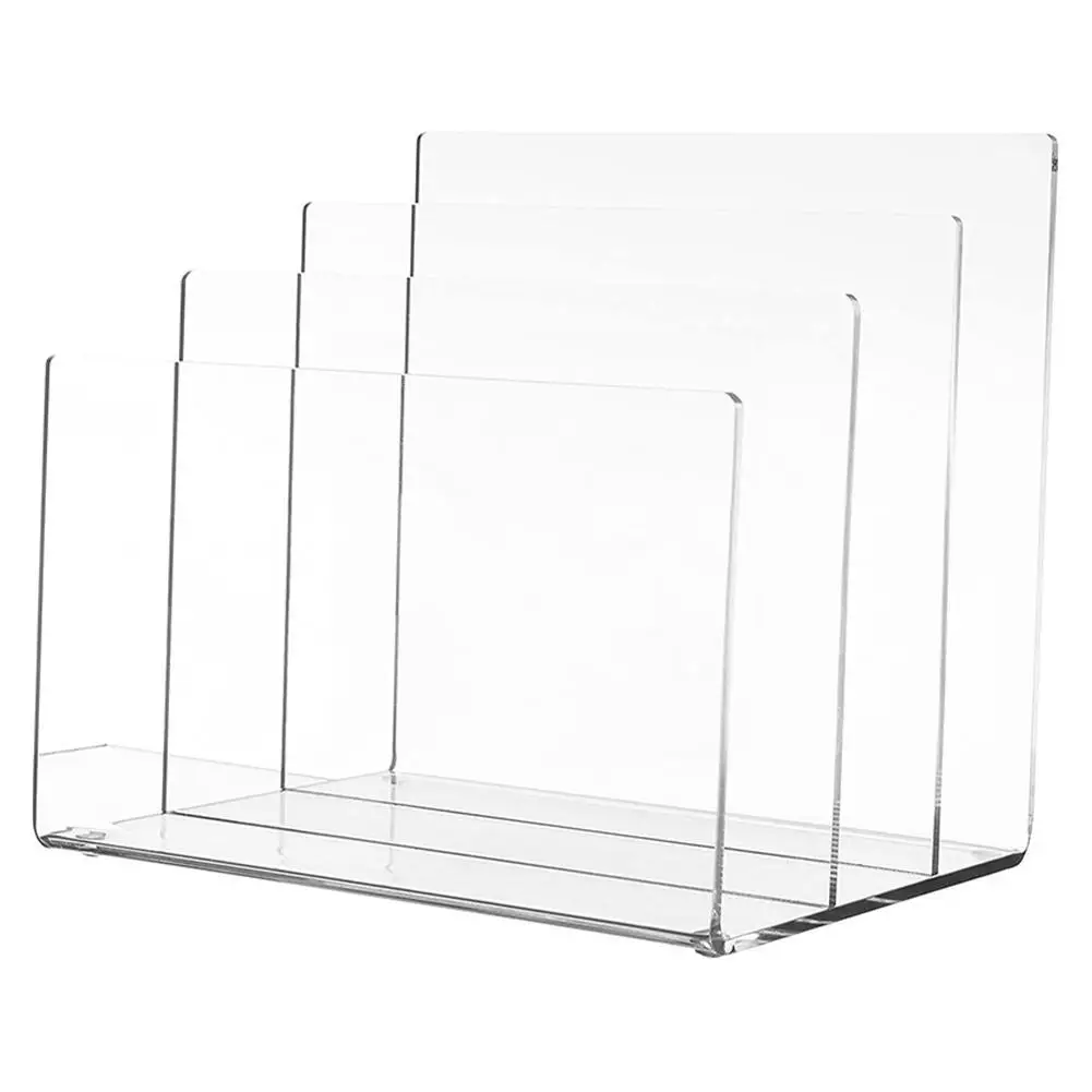 

Holder File Organizer Desktop Brochure Mail Acrylic Desk Folder Book Stand Box Sorter Paper Transparent Bin Magazine Storag F5J1