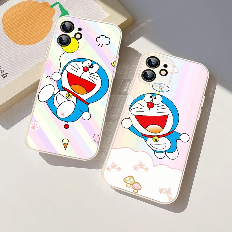 

Anime Doraemon Shell Phone Case for iPhone 11 Pro Max XR XS Max 5 6S 7 8 Plus X 13 Pro 12 Mini Cartoon Soft Silicone Back Cover