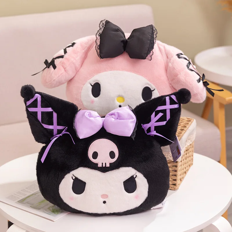 

35X26cm Sanrio Kuromi My Melody Plush Doll Cute Cartoon Plush Stuffed Models Toys Cushion Kawaii Kids Girls Birthday Gift