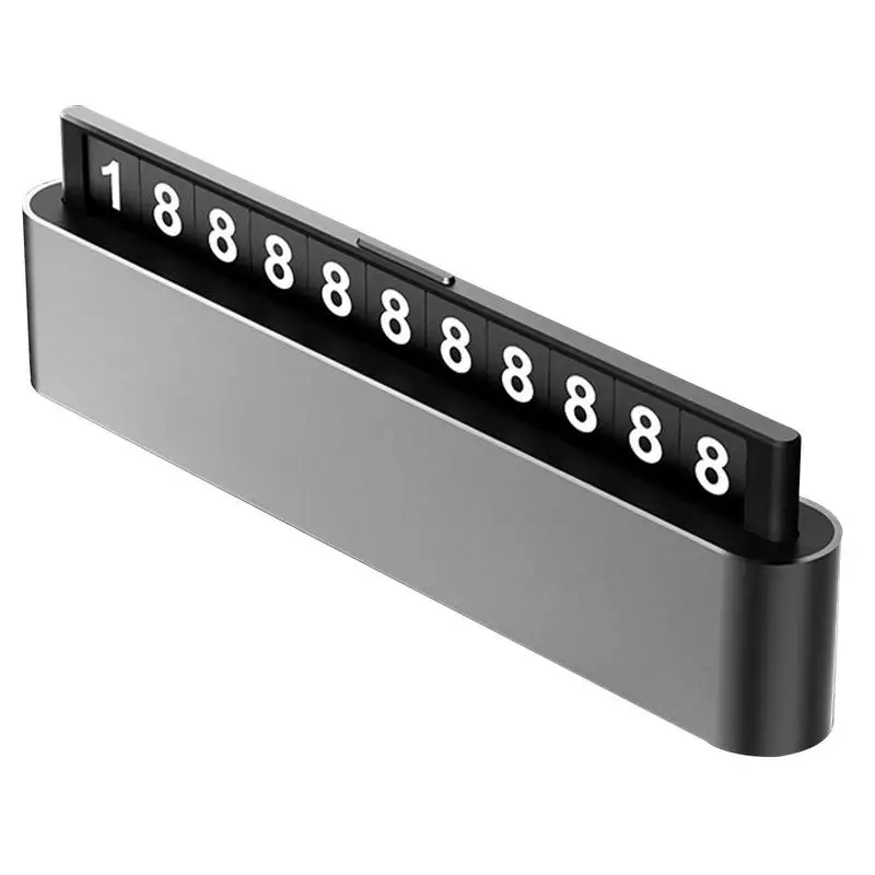 

Temporary Parking Number Plate Universal Aluminium Alloy Noctilucous Moving Automobile Stop Number Sign Auto Accessories For Car