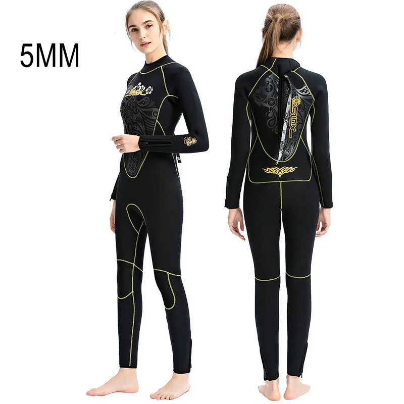 5MM Neoprene Keep Warm Fleece Lining Outdoor Swim Kayaking Drifting Spearfishing Wetsuit Scuba Snorkeling Surfing Diving Suit