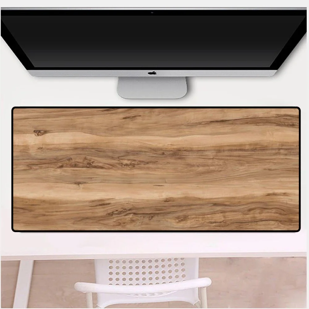 Large Mouse Pad Gamer Computer Accessories Xxl Wood Grain Mousepad Game Table Rubber Mat Gaming Desk in stock