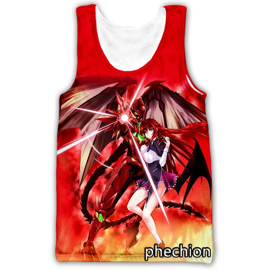 Новый модный мужской/женский жилет phechion Rias Gremory с 3D рисунком без рукавов уличная