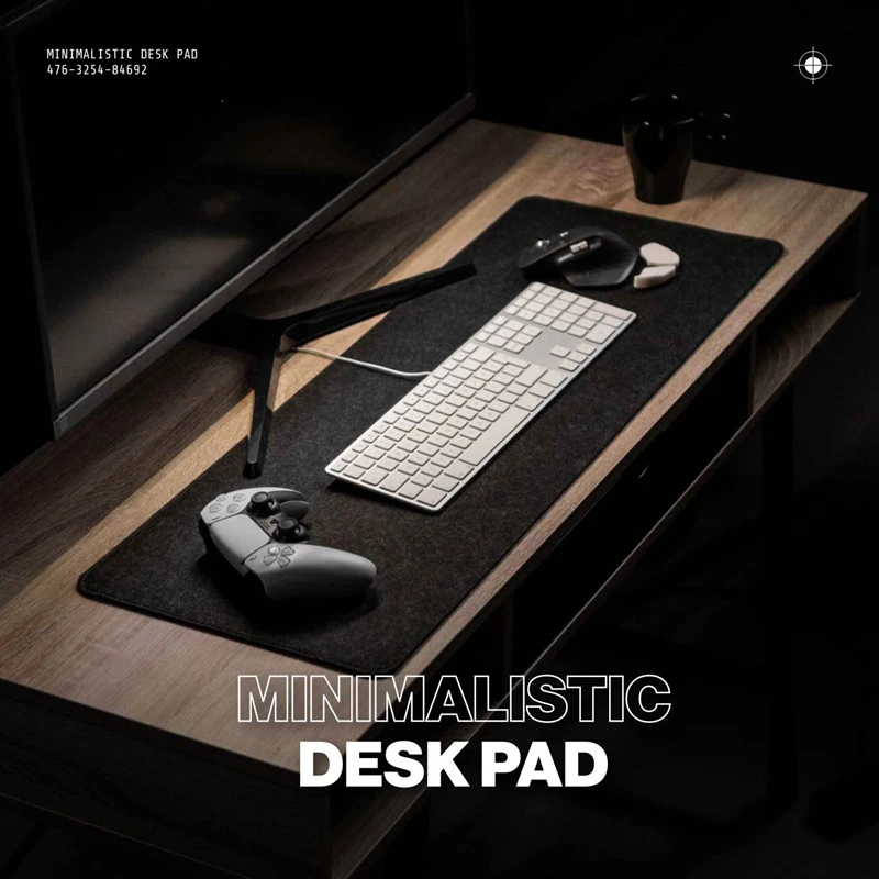 Office Computer Minimalistic Desk Mat Table Keyboard Big Mouse Pad Wool Felt Laptop Cushion Desk Non-slip Mat Gamer Mousepad Mat