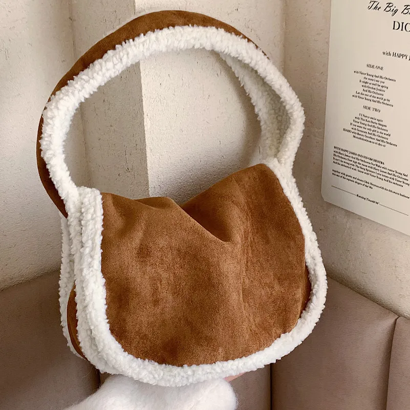 

Furry Handheld Large-capacity Armpit Bag Shoulder Bag New Winter Furry Frosted Fashion Casual Female Bags