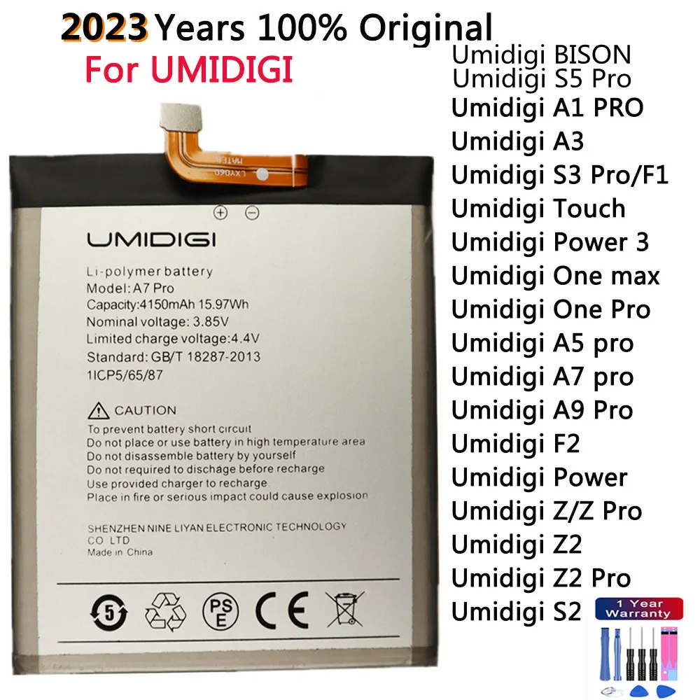 Batteria Originale Per Umi Umidigi A1 Pro S2 Lite A3 S3 S5 Pro Touch Power 3 One Max Pro A5 Pro A7 Pro A9 Pro F2 Z Z2 Pro Bison