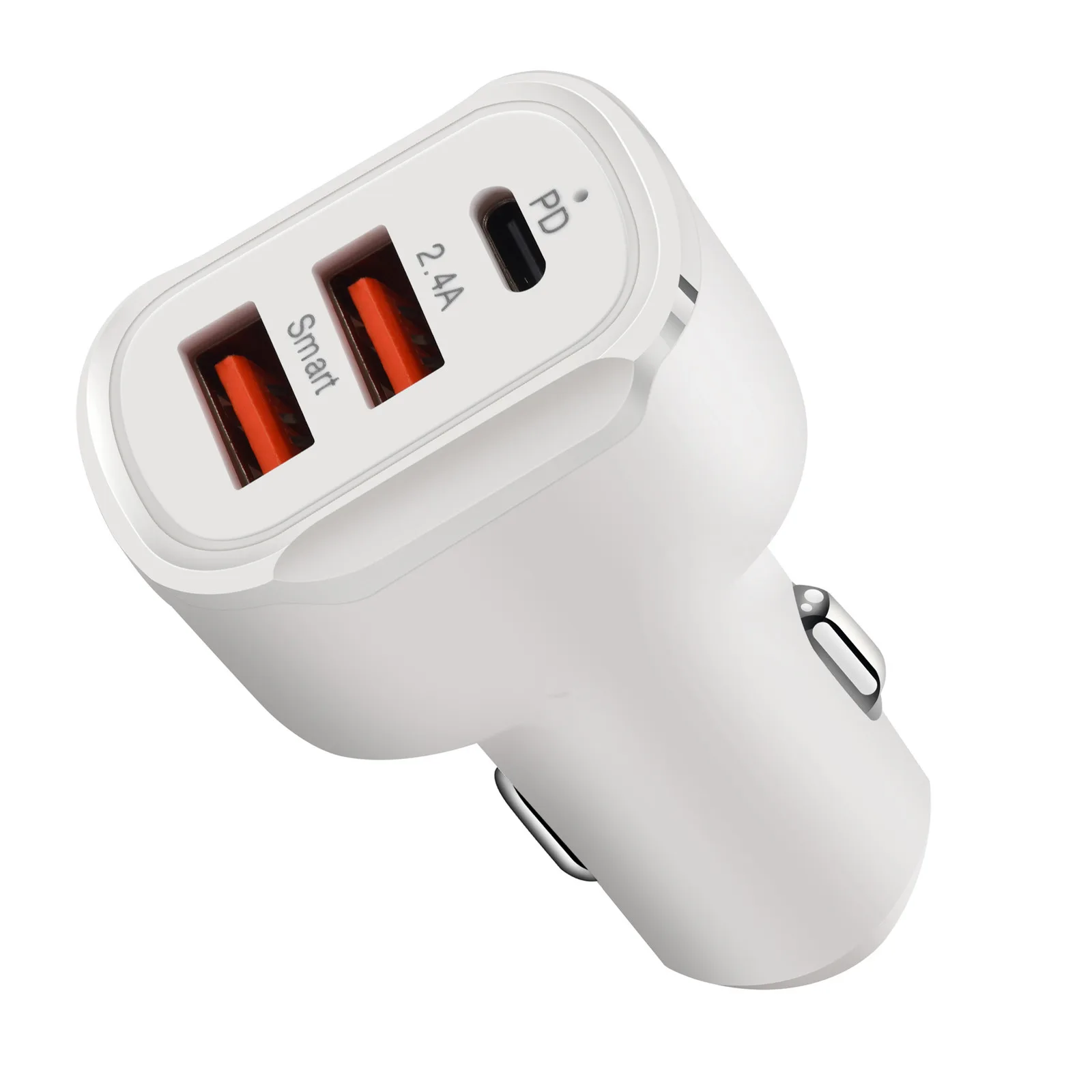 

30W 12-24V Copper Coating 3-Ports USB PD Type-C Car Charger Fast Charging Portable Adapter For Phone/Tablet/GPS/Navigation est.