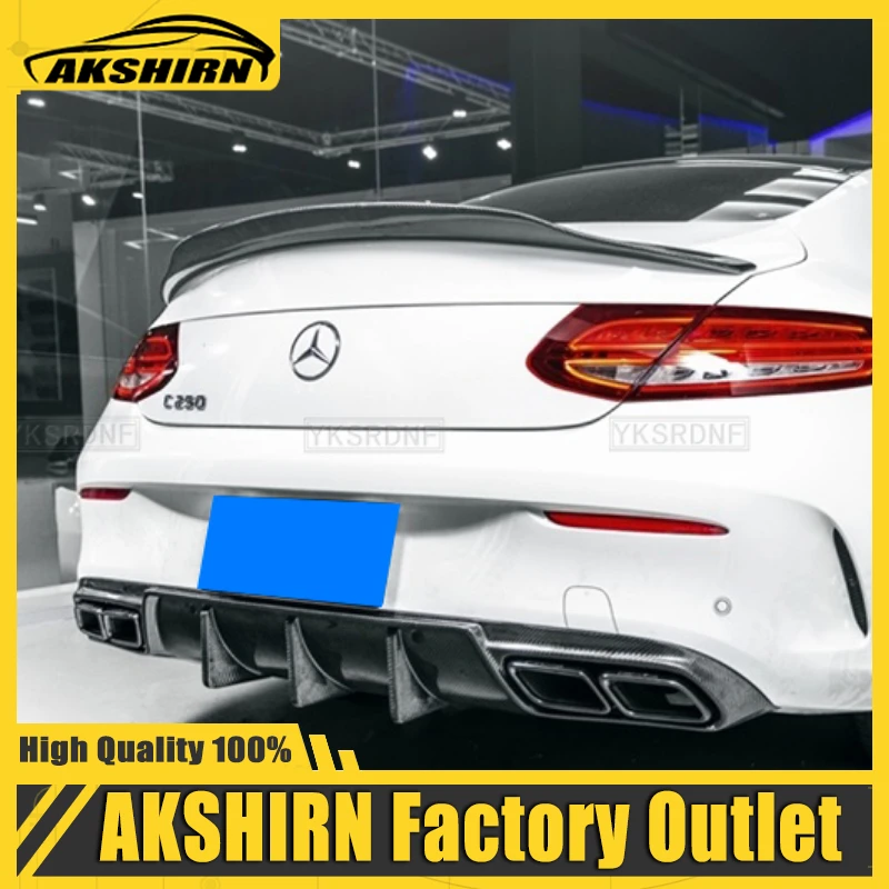 

Для Mercedes Benz W205 Coupe 2015-2018 C63 AMG C200 C250 C180 C300 C350 Автомобильный задний спойлер из углеродного волокна для багажника