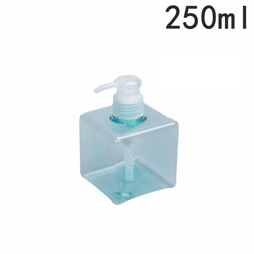 

250/450/650ml Thicken Square Refillable Bottle Plastic Press Bottle Hand Soap Container Portable Travel Cosmetic Dispenser