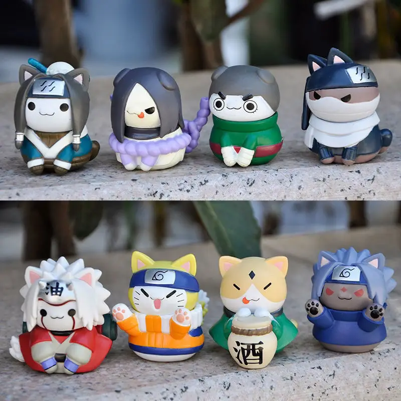 

Q Version Naruto Anime Figurine Uchiha Sasuke Itachi Gaara Akatsuki Action Figure PVC Model Toys For Childrencollectiongift