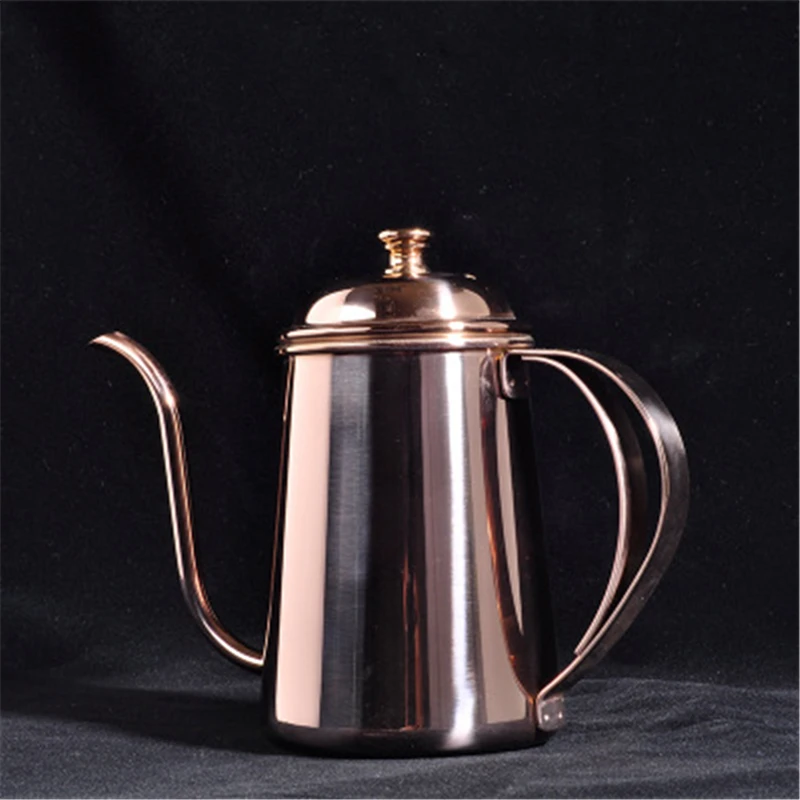 

650ml Thickened 304 Stainless Steel Long Mouth Coffee Hand Made Pot Fine Mouth Pot Dripping Water Pot Stainless Steel Coffee Pot