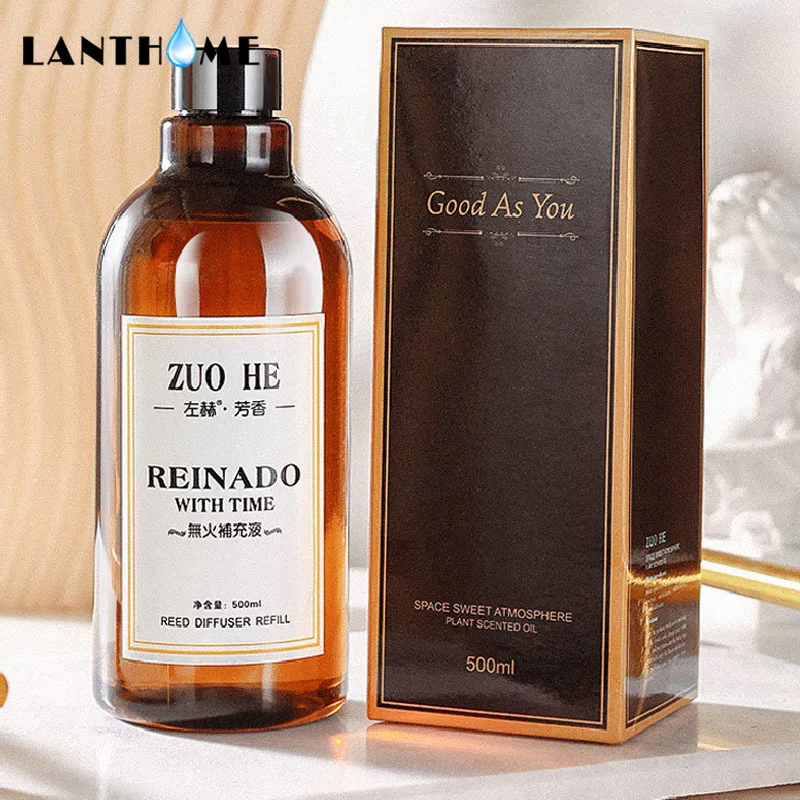 

500ML Large Bottle Aromatherapy Essential Oil Perfume Fragrance Aroma Oil Household Indoor Fresh Air Deodorant Incense Hilton